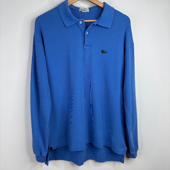 Lacoste Other - Vintage Izod Lacoste Long Sleeve Polo L Cotton Blue Retro Old Money Preppy Golf
